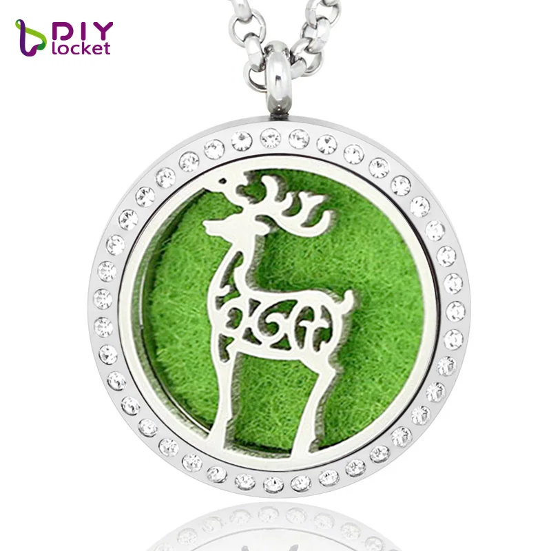 Diylocket серебристый 30 мм круглый эфирное масло диффузор Цепочки и ожерелья модные