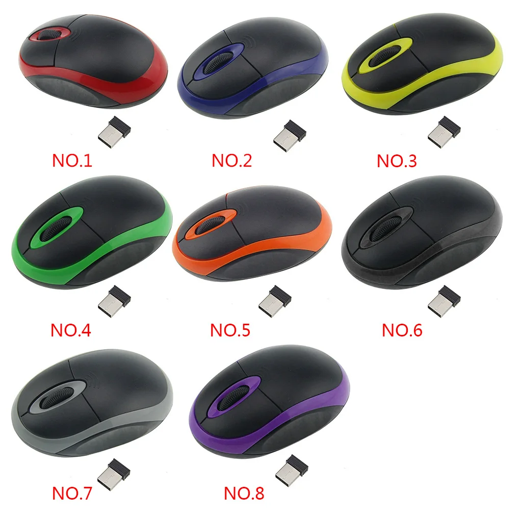 2.4G Colorful Wireless Mouse Mini Cordless Optical Mice Office Wireless Computer PC Laptop Mouse