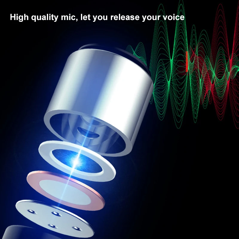 Flexible USB Condenser Microphone for Computer With led light Recording Gaming Chatting computer microphones | Электроника