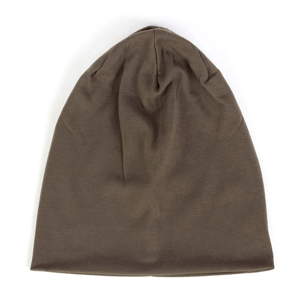 Сплошной цвет slouky Beanie для женщин модные мужские кепки из хлопка тюрбан шапки унисекс Beanies женские весенне-зимние шапки эластичные