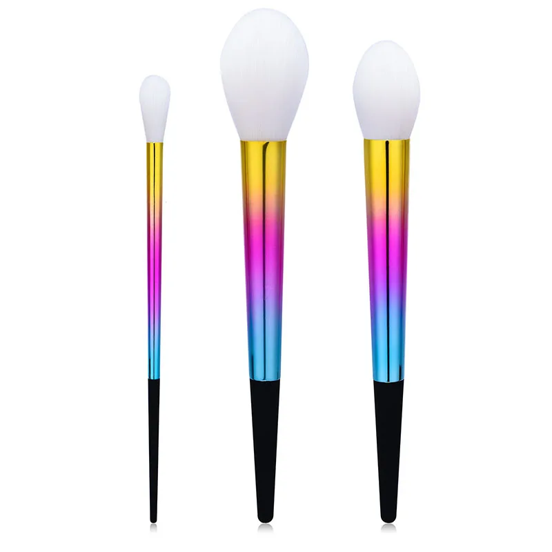 

3PCS Makeup Brushes Set Foundation Contour Powder Blushing Eye Face Blending Make up Brush Kit Cosmetic Tool