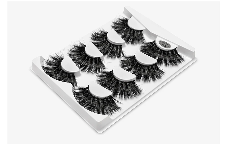 SEXYSHEEP 4 пары 25 мм Накладные ресницы Поддельные ресницы длинные Макияж 3d искусственной норки ресницы наращивания ресниц норки ресницы для красоты