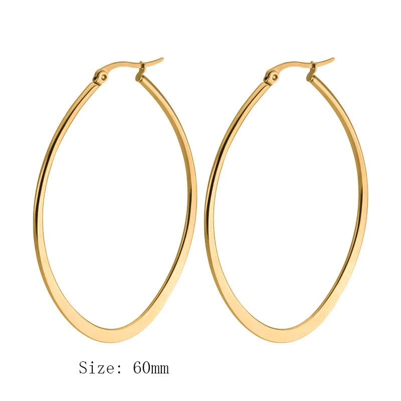 CHUKUI ювелирные изделия из нержавеющей стали женские большие золотые овальные