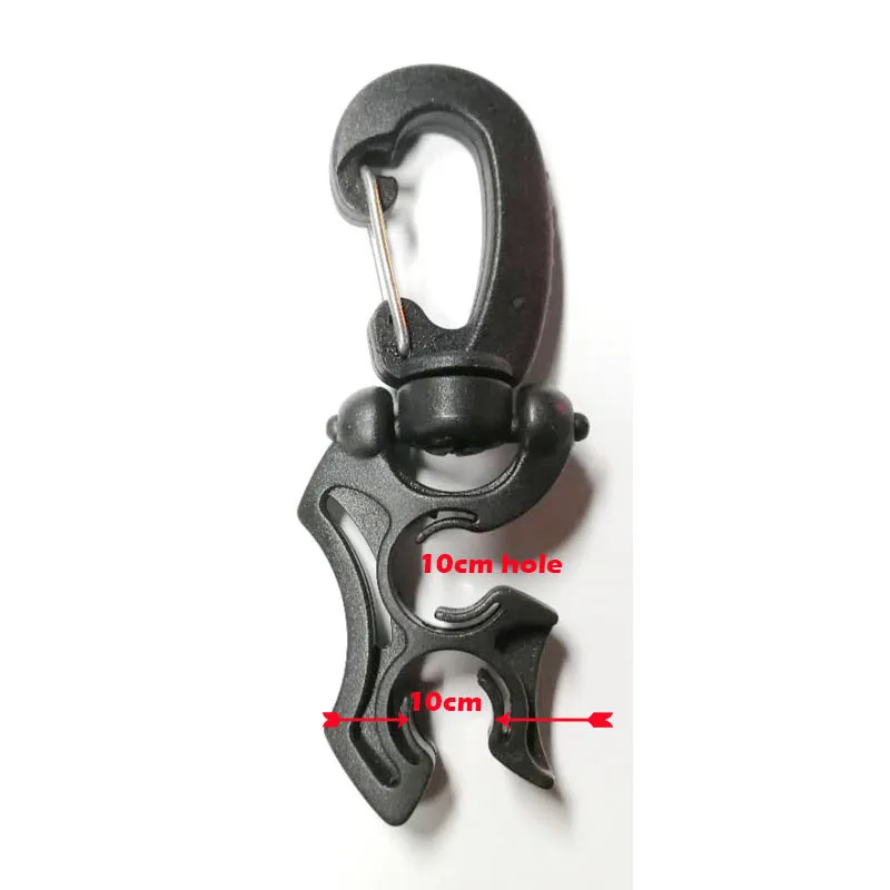 black 10cm Gtos 3 шт./компл. регулятор для дайвинга двойной BCD шланг держатель W/клип Пряжка крюк - Цвет: black 10cm