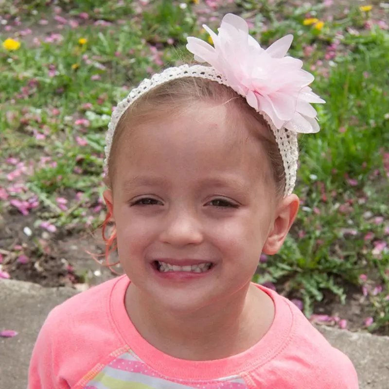 Повязка на голову Naturalwell для маленьких девочек детские шифоновые цветы с