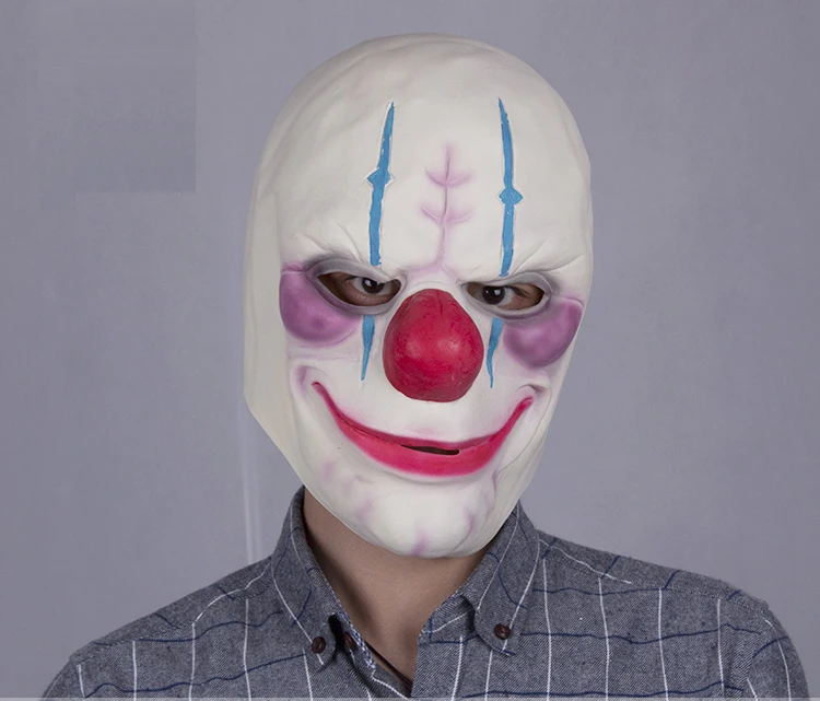 Новинка маска из латекса на лицо клоуна для взрослых и детей от PAYDAY 2 маскарадное