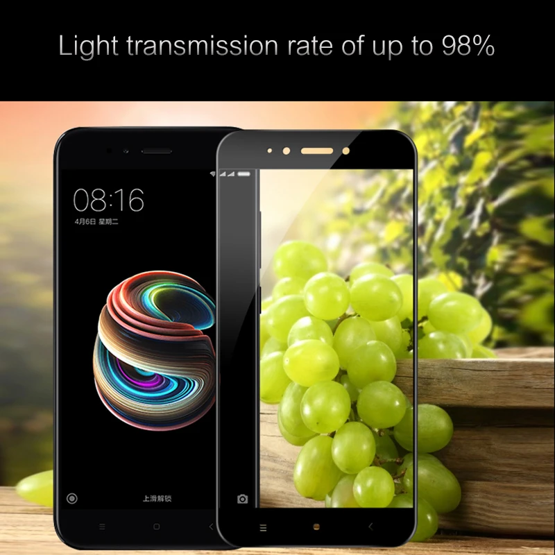 Полное покрытие Защитная пленка для экрана Xiaomi Redmi 4X Mi A1 закаленное стекло 9H Xiomi