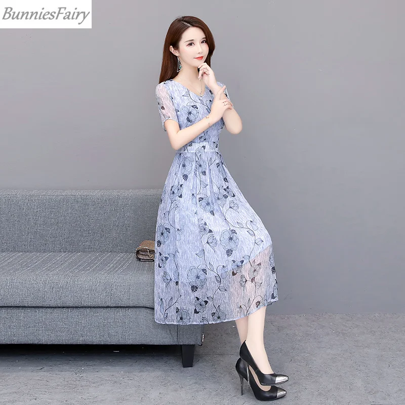 BunniesFairy Лето 2019 г. для женщин Элегантный цветочный принт Высокая талия