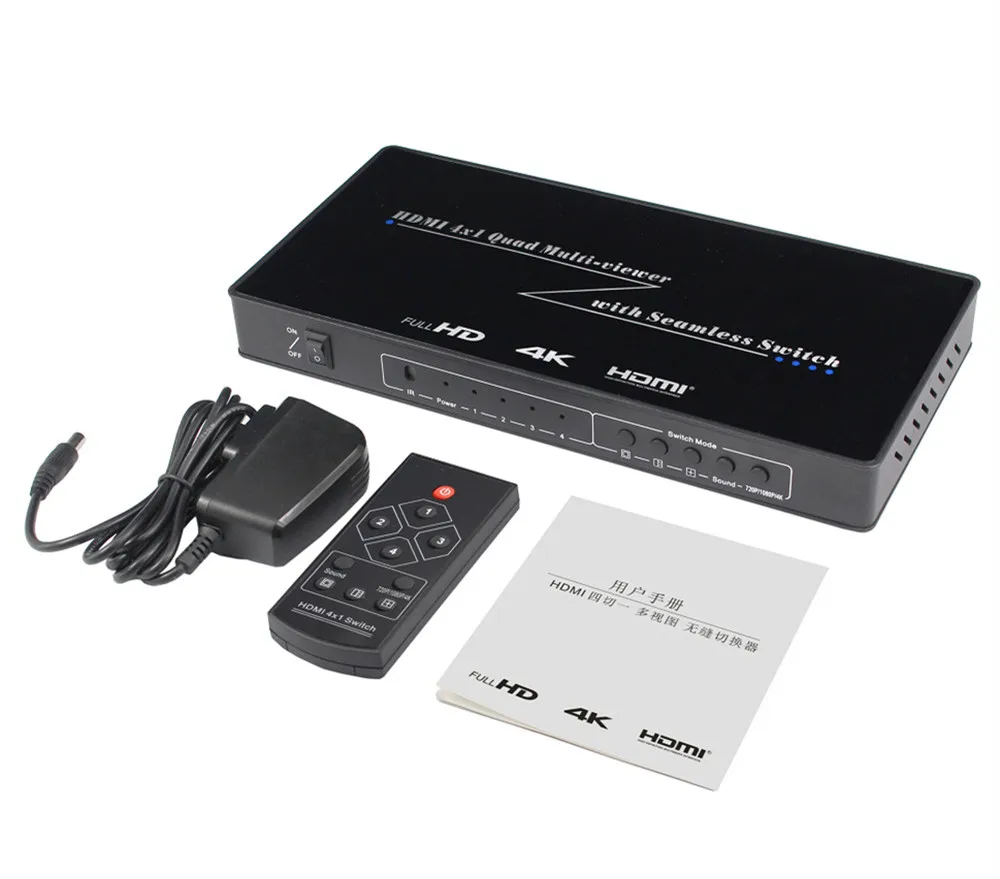 HDMI 4 разветвитель изображения 4k HD многоканальный открытая DNF игра четыре в одном