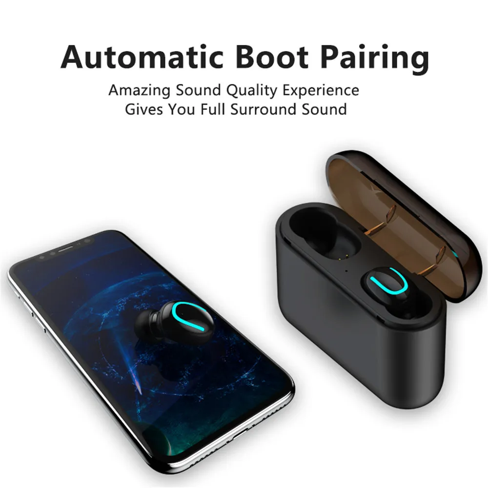 Беспроводные Bluetooth наушники Беспроводная гарнитура спортивные вкладыши стерео