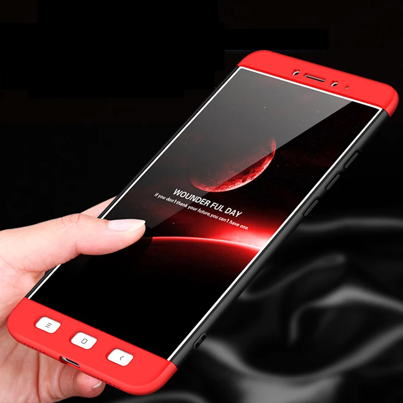 360 Degree 3 in 1 Full Body Hard PC Cover for Xiaomi mi5 5s 5X mi6 Protective Bag Matte Skin Case Redmi note 4 4x max 2 Capa |