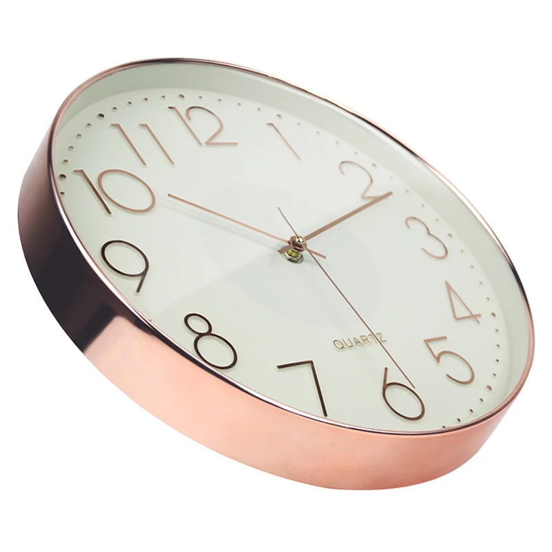 

12inch Simple Quartz Silent Round Wall Clock Modern Design Home Decor Wall Clocks Watch Decoration Craft