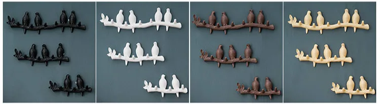 3D мультфильм птица Декор крюк DIY пальто креативная настенная вешалка для гостиной спальни настенный крючок для ключей рамка для дома Декор 4 цвета