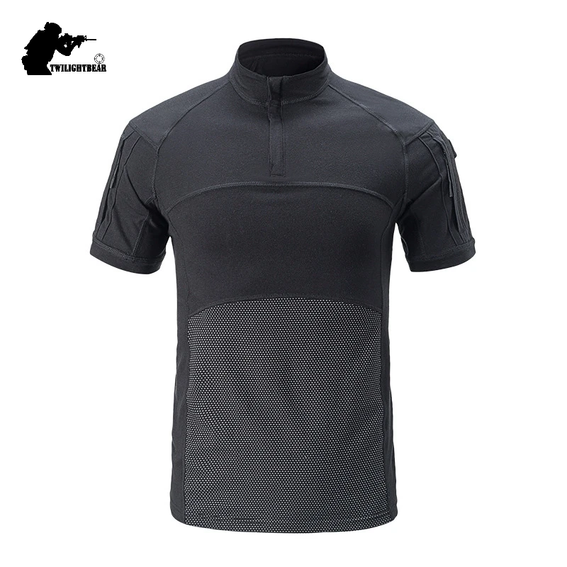 Военные мужские тактические футболки с коротким рукавом камуфляж SWAT хлопок