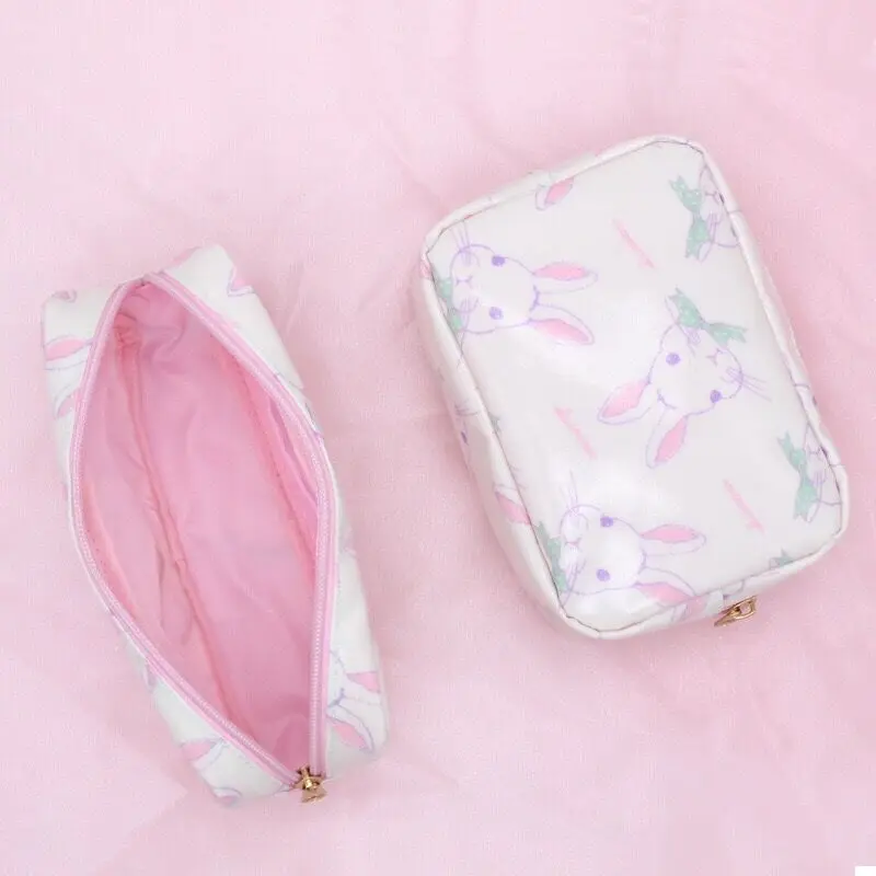 Milkjoy/косметички с кроликом из мультфильма; милая Корейская косметичка для девочек; косметичка с лазерной голограммой; косметички; Bentoy; желе; сердце; пенал