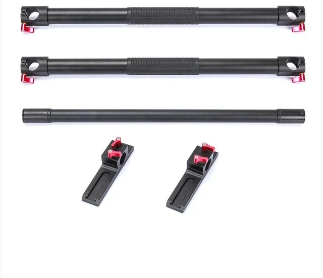Двойная Ручка для DJI Ronin S Feiyu AK2000 AK4000 Zhiyun Crane Plus/Crane 2 AFI Moza air 2 Gimbal ручные аксессуары - Цвет: Черный