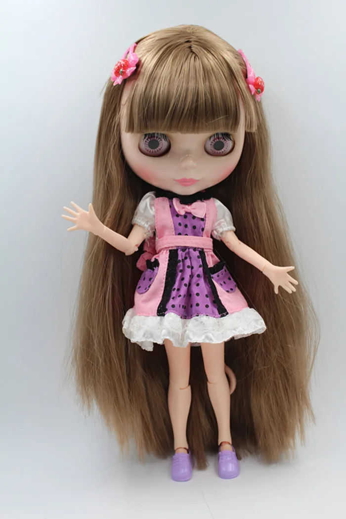 Blygirl Blyth кукла Серебряная челка с прямыми волосами NO.77BL051 тело имеет 19 суставов