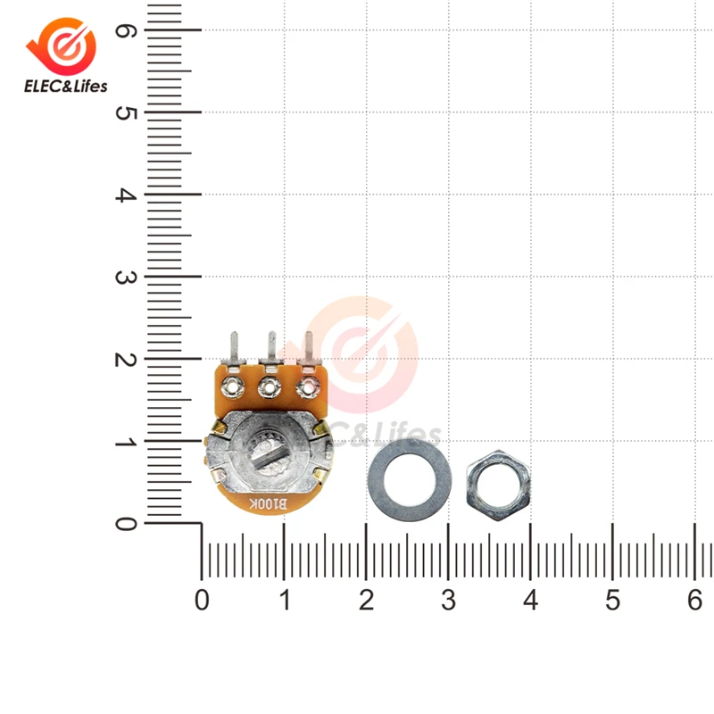 5 шт. WH148 поворотный потенциометр 1K 10K 20K 50K 100K 500K ohm линейный 3 Pin 15 мм Переключатель