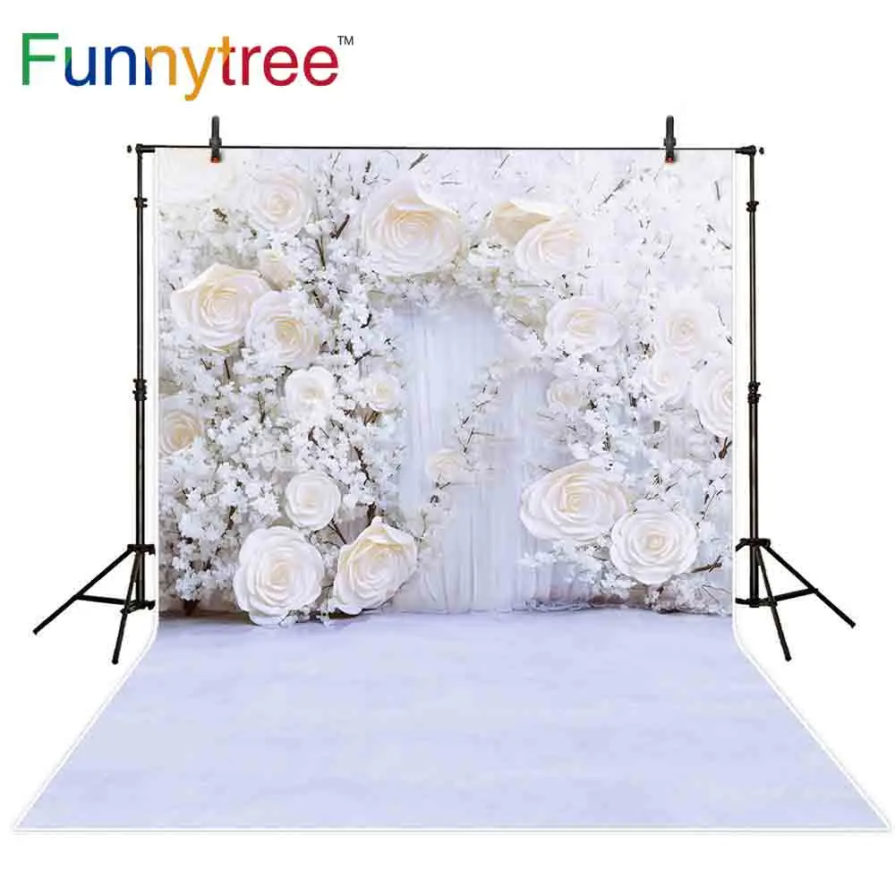 Фотофоны Funnytree для фотосъемки белые цветы сливы чистые и честные чистые фоны для фотосессии новорожденных Свадебные фотостудии