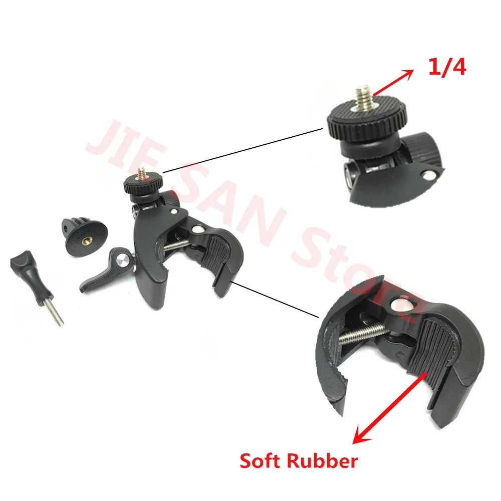 Держатель на руль мотоцикла для Gopro hero 6 3 + 4 5 session LCD Xiaomiyi 4k HD камера|adapter mount|for gopromount