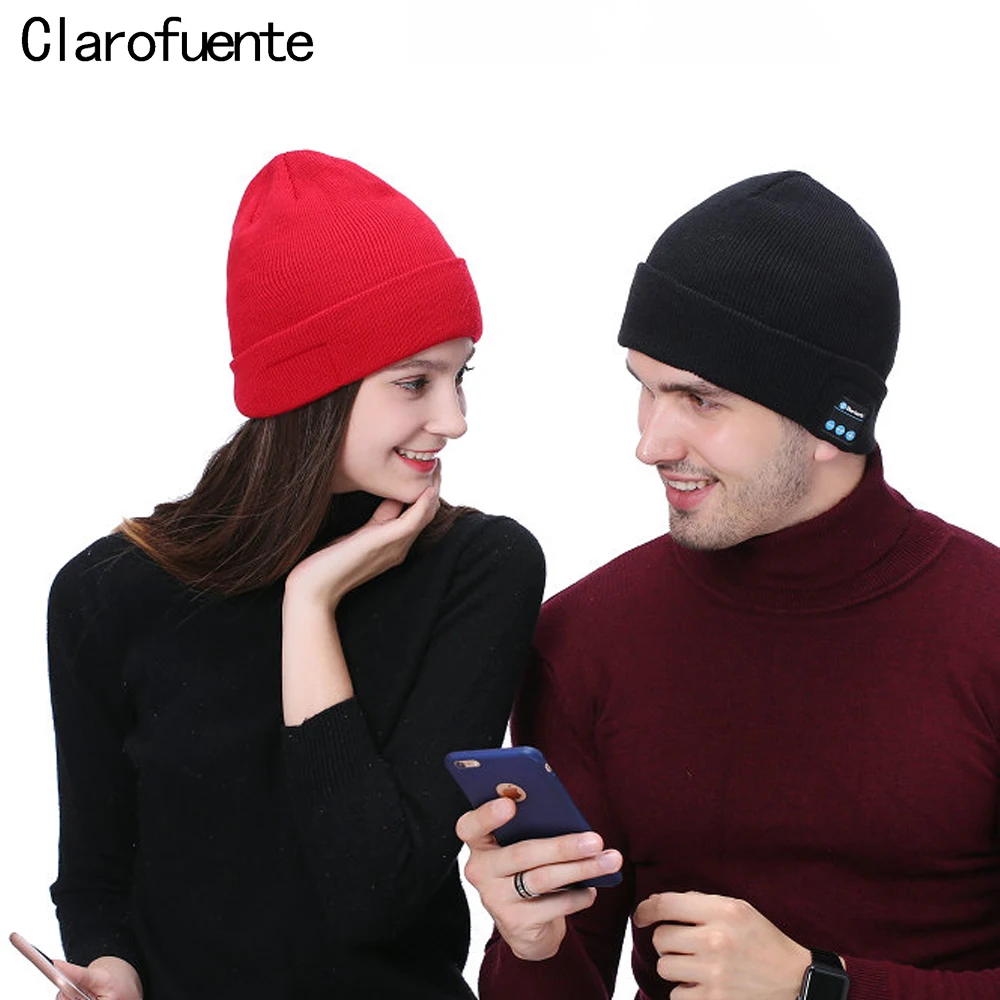 Музыкальная шапка Clarofuente BTM1 HiFi Fone de Ouvido Bluetooth акриловая зимняя Mic EcouteurSans Fil