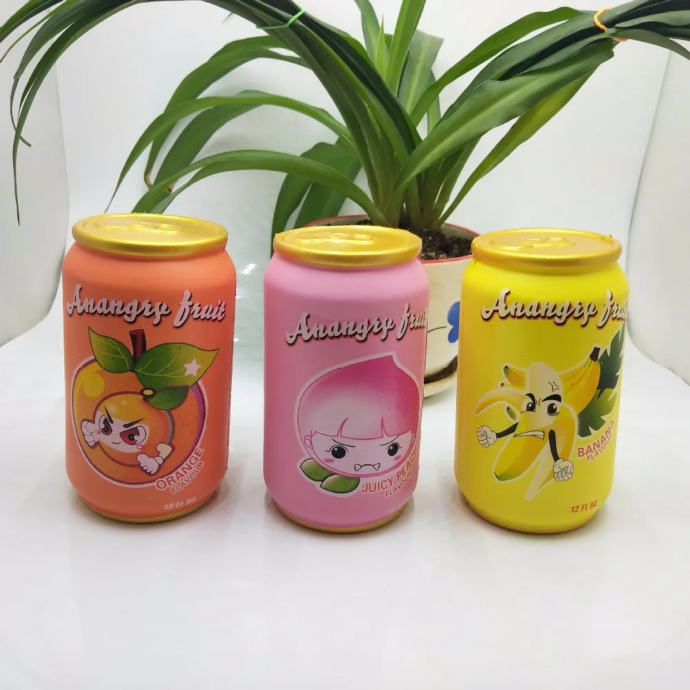 

New Kawaii Cute fruits cans Pendant Squishy soft Slow Rising Hand Spinner Teeth Soft Cute Stretchy Squeeze children Toys Gifts