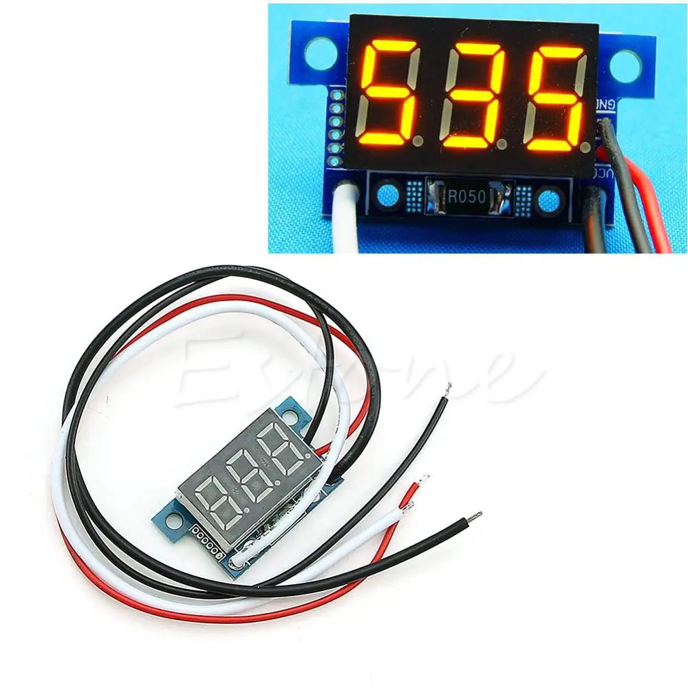 OOTDTY мини LED 0 999mA DC 4 30 в цифровая панель амперметр ампер метр с проводом dorp