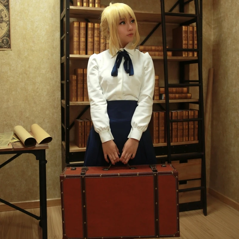 

FGO Fate Stay Night Saber Cosplay Costumes Sailor Uniforms Women Dress Halloween Party Clothing