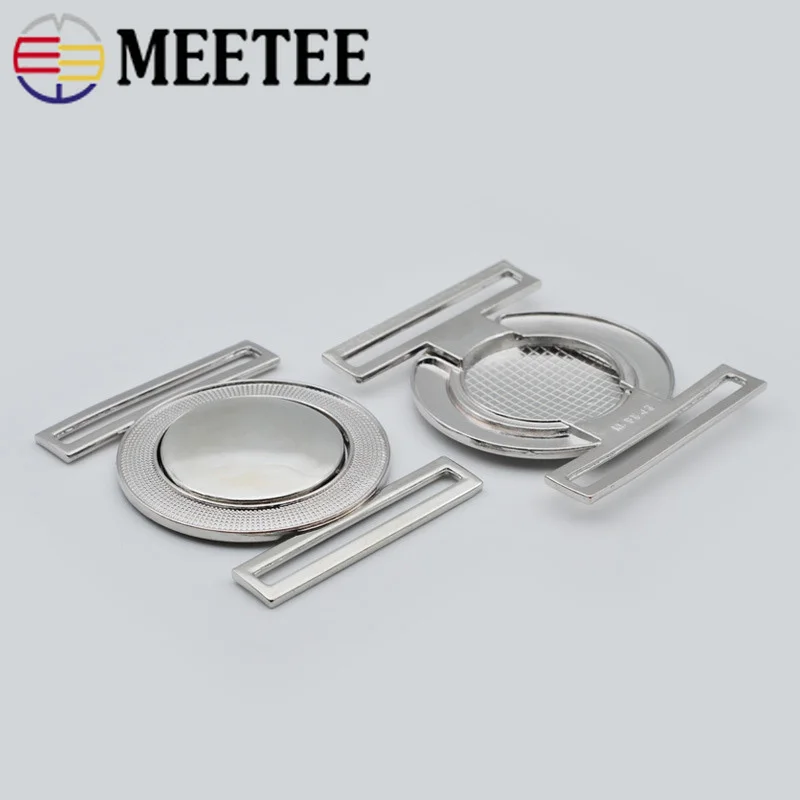 Meetee 2 шт. 40/50/60 мм металлическая серебряная пряжка для ремня Женская одежда пальто
