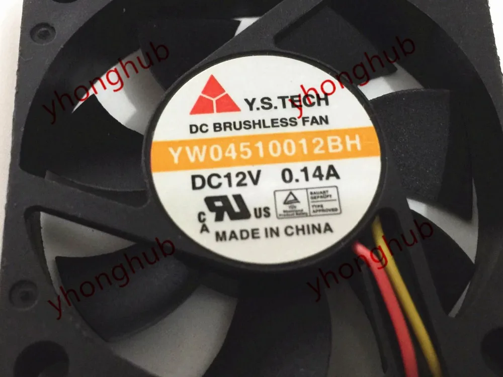 F Y.S TECH YW04510012BH DC 12V 0.14A 45x45x10 мм 3 Провода Сервер вентилятор охлаждения|Кулеры и