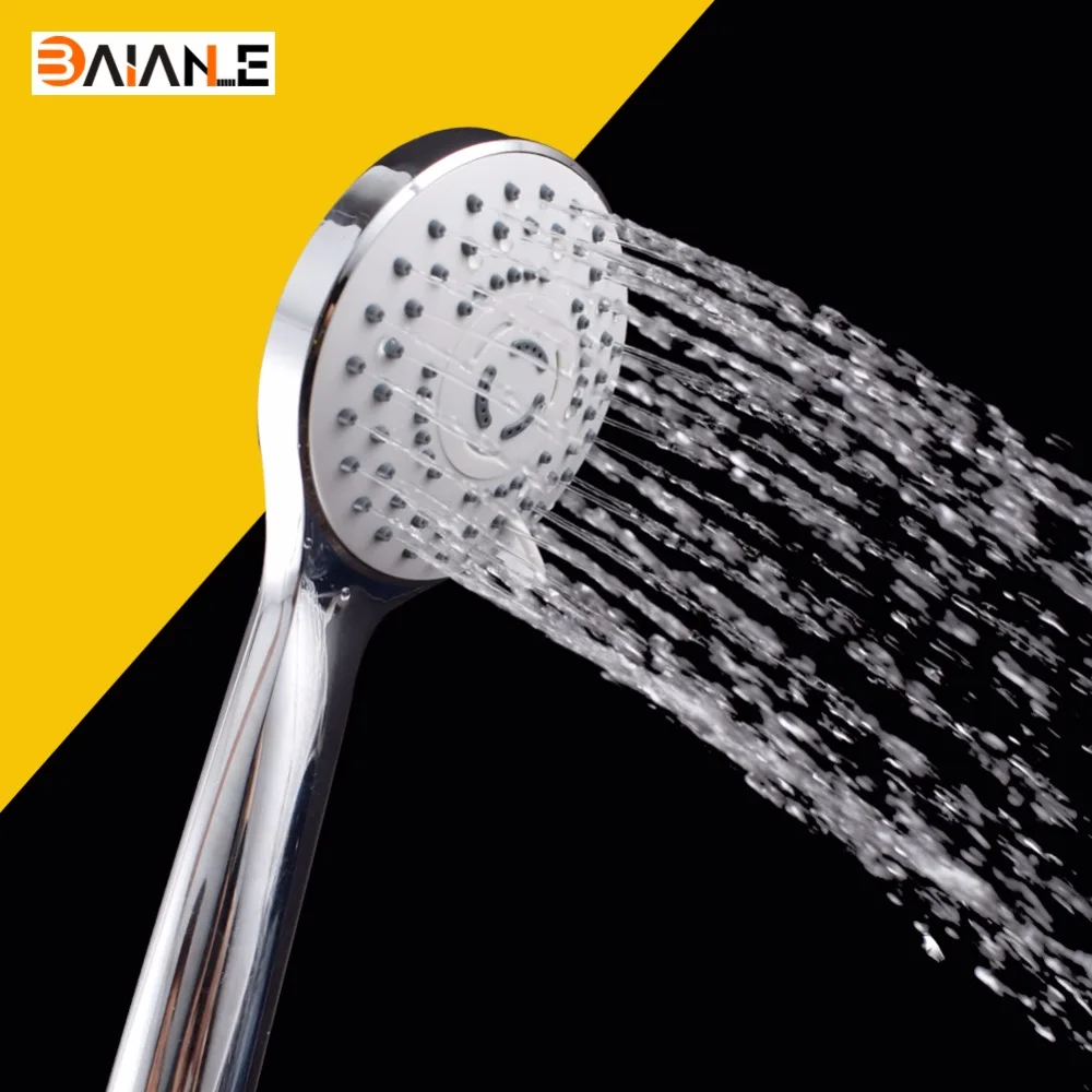 

Bathroom Shower Head 3-function ABS Water Saving Hand Shower Round bathroom Shower head