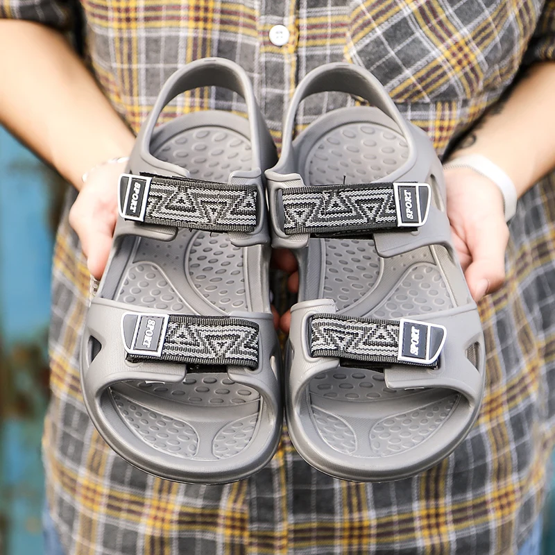 KLYWOO/мужские пляжные сандалии повседневная мужская обувь летние модные шлепанцы