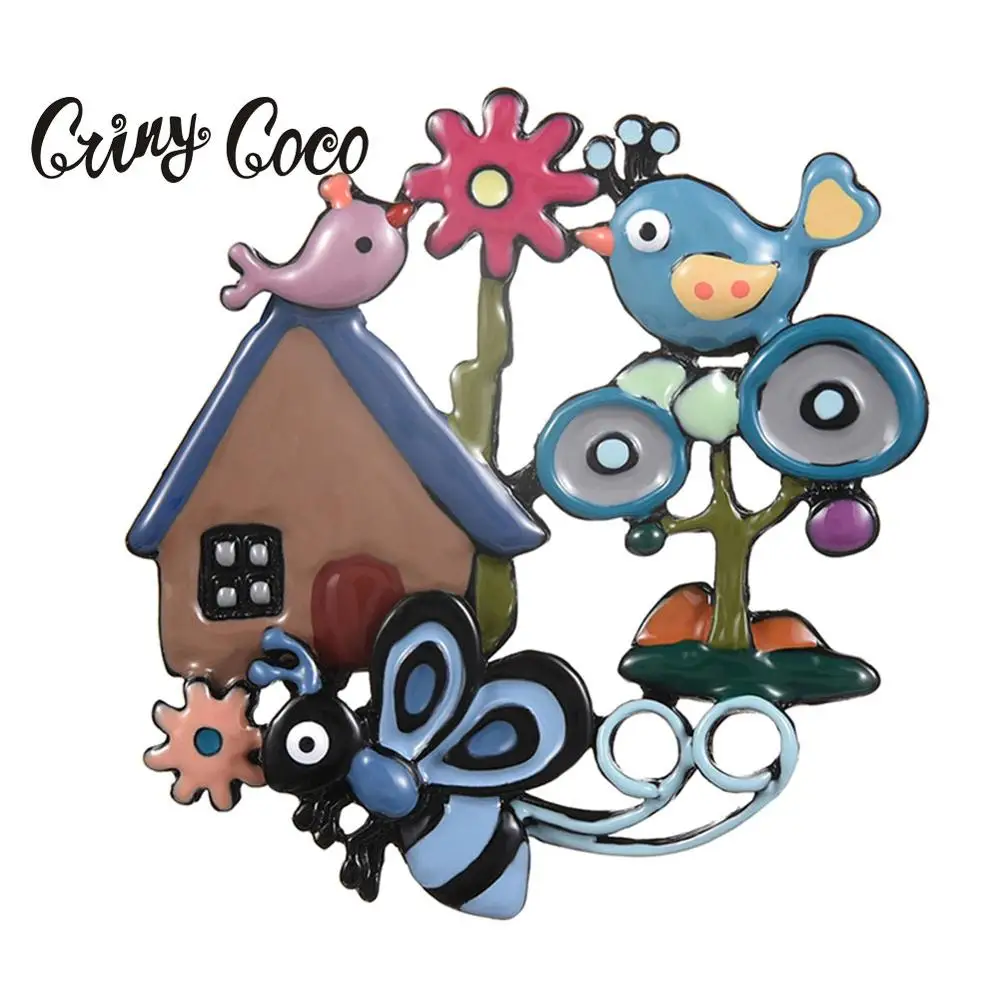 2019 Эмаль мультфильм птицы брошь в форме пчелы значок брошки каваи для женщин