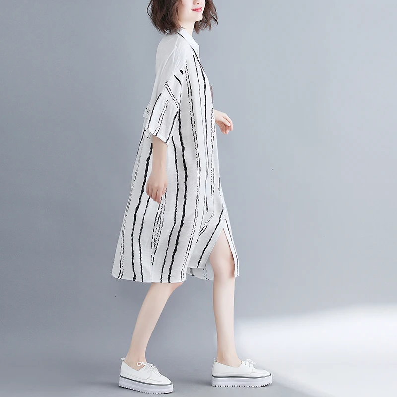 2019 Новое поступление летнее платье для беременных женщин Повседневное Полосатое