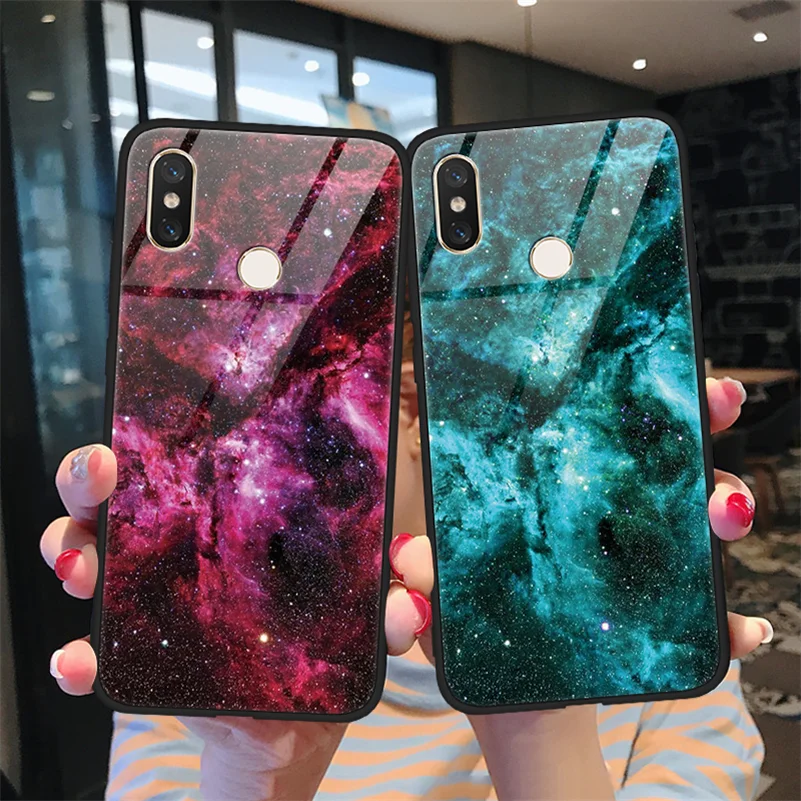 Чехол из закаленного стекла со звездным небом для Xiao mi Red mi 5 Plus 6A S2 Note 4X5 6 7 K20 Pro mi A2 6 8 SE Lite 9 Explorer 9T Pro F1
