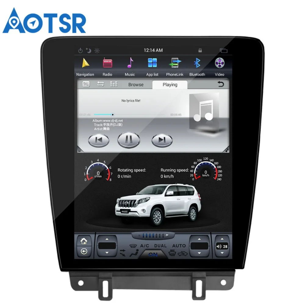 Автомобильный DVD плеер в стиле Tesla на Android 7 1 без GPS навигатора для Ford Mustang 2010 2014