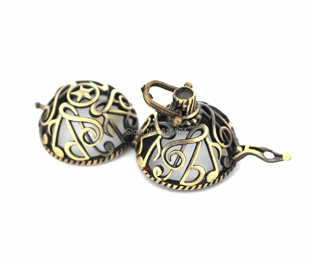 Винтажные полые филигранные круглые шаровые медальоны клетка кулон эфирное