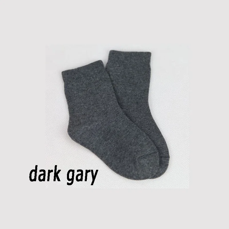 Dark gary 10 пар/лот; детские носки; сезон осень-зима; яркие цвета; высококачественные хлопковые носки для мальчиков и девочек; От 1 до 9 лет детские носки - Цвет: Dark gary
