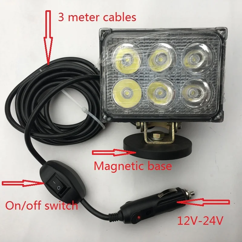 12 v-24 v 30W сигарет светильник er вкл/выкл магнит кронштейн Портативный пятно/Наводнение Светодиодный светильник внедорожнике грузовик светодиодные фонари для вождения автомобиля головной светильник лагерь