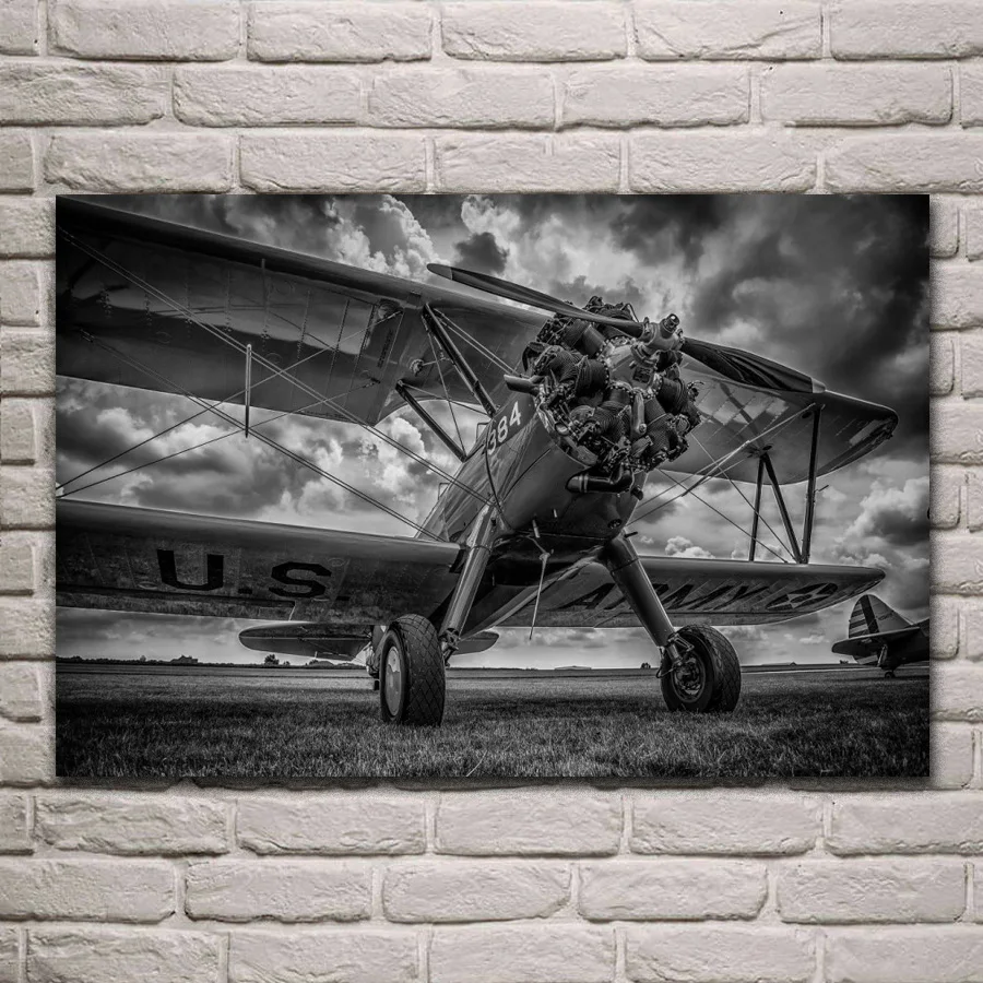Самолет B W Propeller HDR милитари QX052 гостиная домашний Настенный декор деревянная