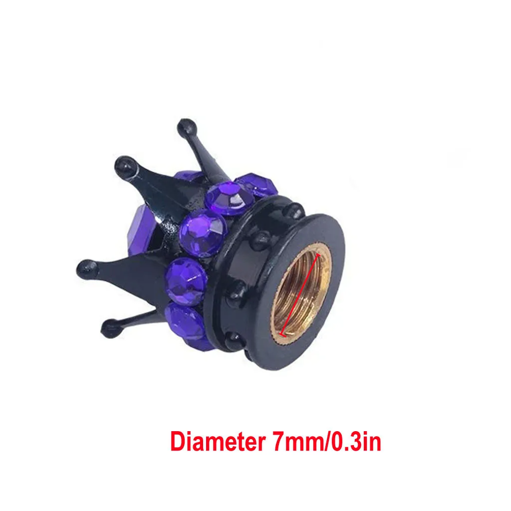 4 шт. хромированная Черная Корона шикарная Алмазная шина/колпачок клапана