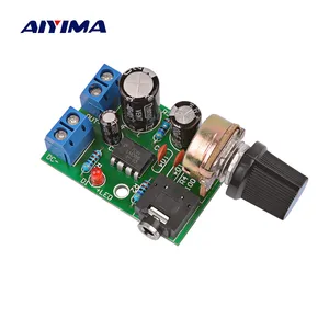Аудиоусилитель AIYIMA Mini LM386, плата моноусилителя с регулировкой громкости, для 0,5-10 Вт, аудио Колонка сделай сам