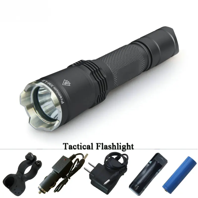 Охотничий Тактический фонарь xm l2 led linterna для самообороны вспышка militar lanterna