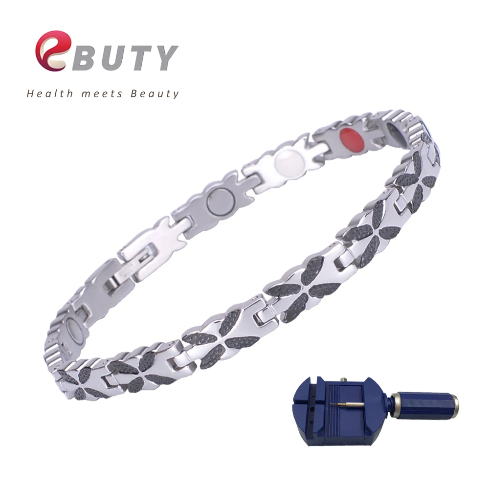 EBUTY Titanium Magnet Bracelet Energy FIR Therapy Health Jewelry Bracelets Bangle for Women with Gift Box | Украшения и