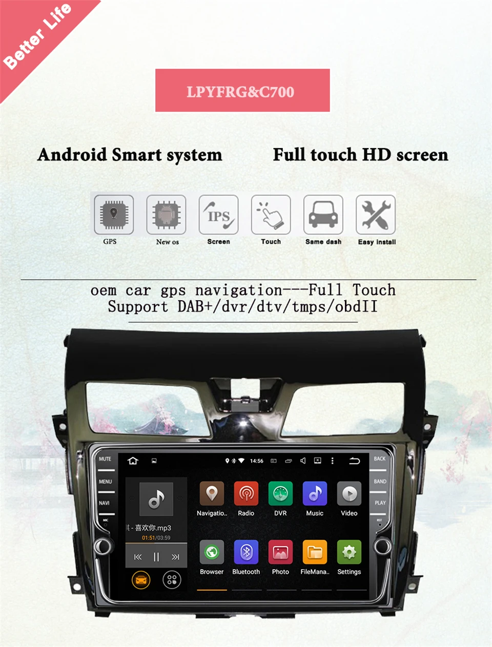 " Android 9,1 автомобильный DVD мультимедийный плеер gps для Nissan TEANA 2013- Altima автомобильный Радио стерео Навигатор bluetooth