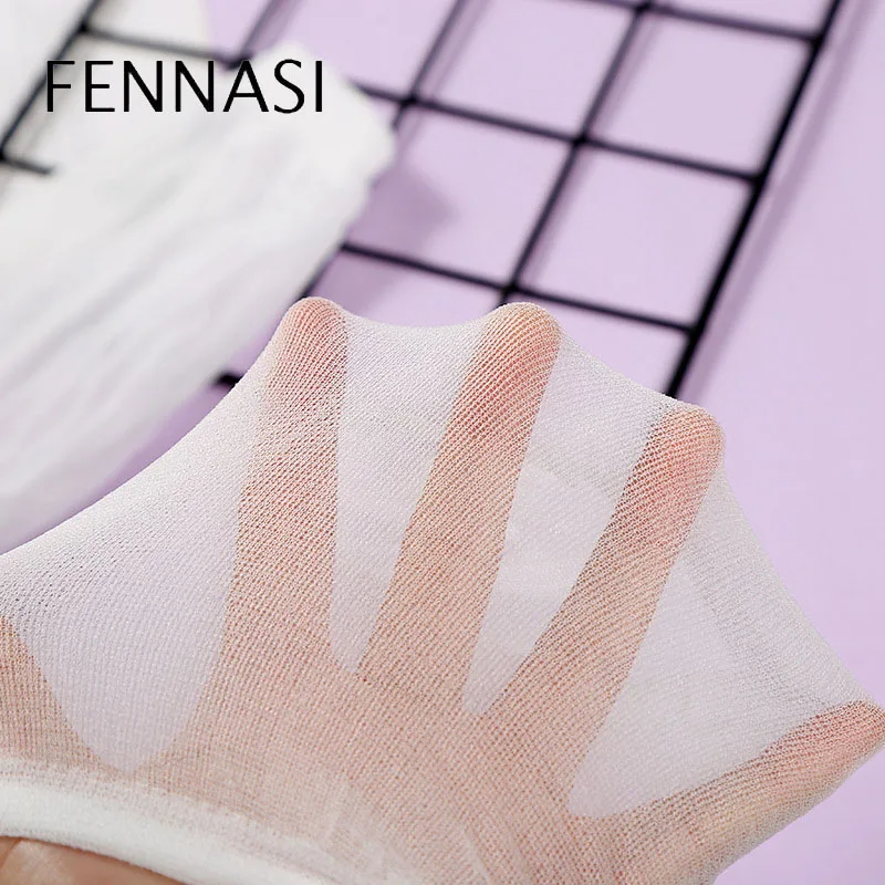 FENNASI белые 10 пар Одноразовые удобные и дышащие носки эластичные носки сексуальные женские ультратонкие прозрачные дышащие носки