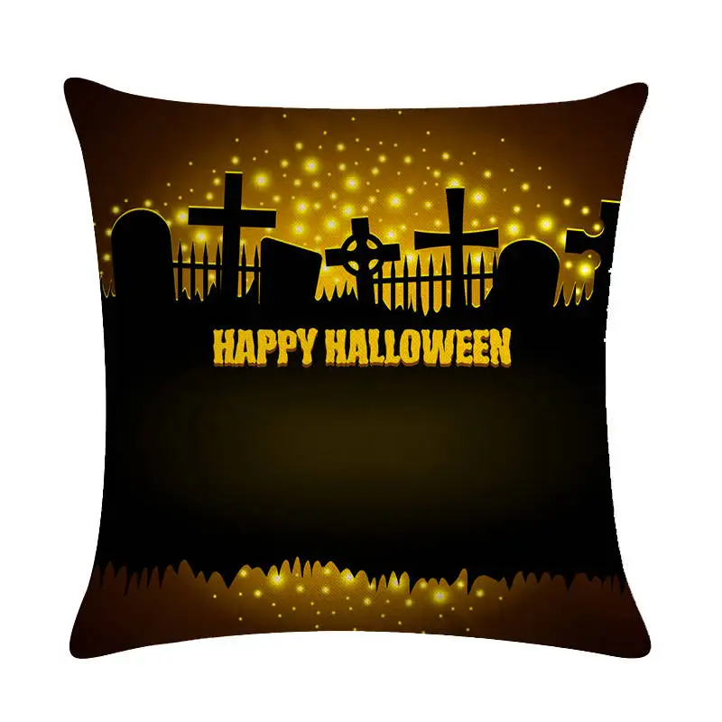 Оптовая продажа наволочка желтый Хэллоуин ночь Тыква Ведьма партия Высокое