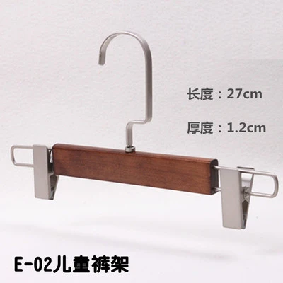 5 pcs/lot Heavy Duty Wooden Coat Hangers Solid Wood Clothes Hanger of Vintage Color with Anti-skid Shoulder Design for Adult Kid - Цвет: E-02  27cm