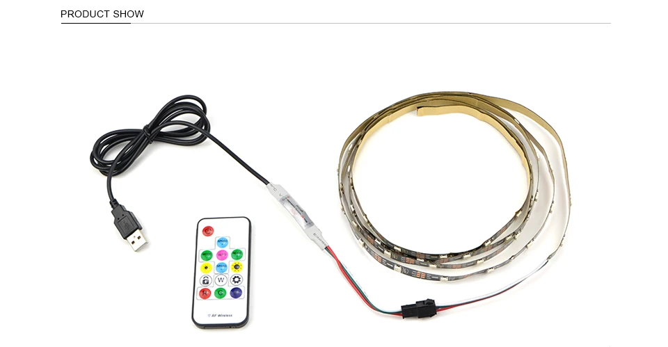 AIMENGTE DIY Мечта цвет фея светодиодный свет шкафа DC5V Пиксельная адресация RGB USB Светодиодная лента для V гардероб лестница Рождество