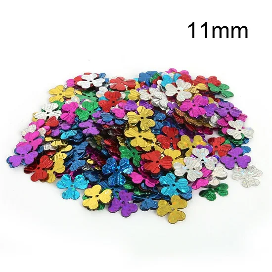 11mm 2100 Pcs Многоразмерная форма цветка ПВХ свободные блестки для рукоделия блестка швейная одежда сумки обувь DIY Аксессуары - Цвет: 11mm 2100 Pcs